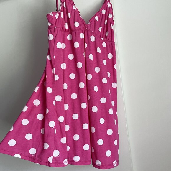 I Only Sleep In PINK Victoria's Secret Retro Polka Dot Babydoll Nightgown Size L - Picture 14 of 15